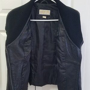 SOLD. Michael Kors Black leather jacket. Size M. Preowned
